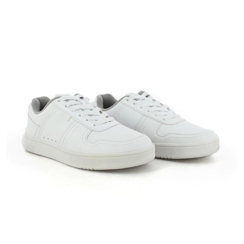 Tenis Colegiales unisex marca Verlon color blanco Color Blanco Talla 14
