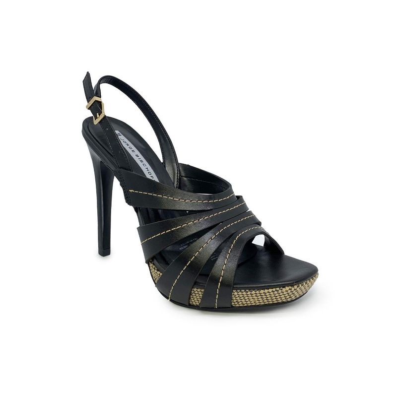 SANDALIAS MUJER MARCA JORGE BISCHOFF COLOR NEGRO Talla 37