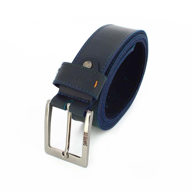 CINTURÓN HOMBRE MARCA SAN POLOS COLOR AZUL Talla 32
