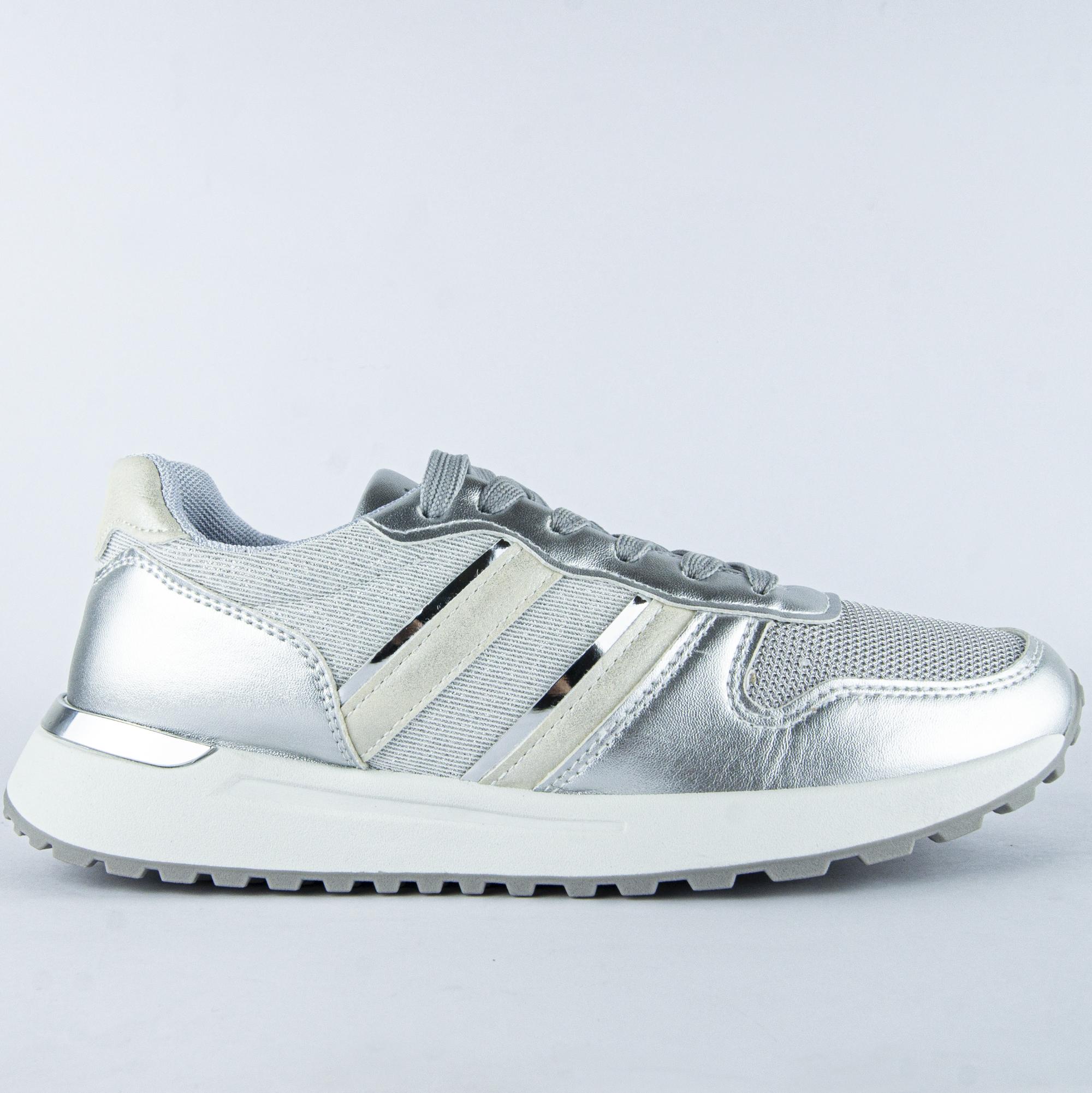 TENIS CASUALES MUJER MARCA KANNA Y CO COLOR PLATEADO Springstep