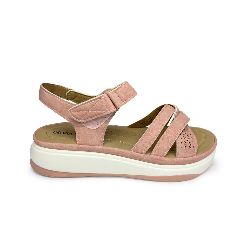 SANDALIAS MUJER MARCA VIA SPRING COLOR ROSA Springstep