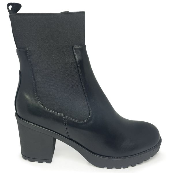 Botines Caña Media Para Mujer Via Spring Negro