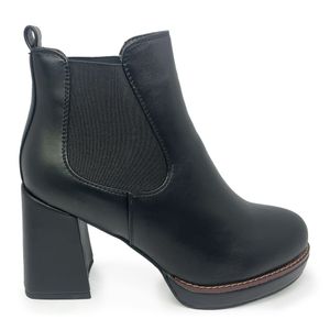 BOTAS MUJER MARCA VIA SPRING COLOR NEGRO