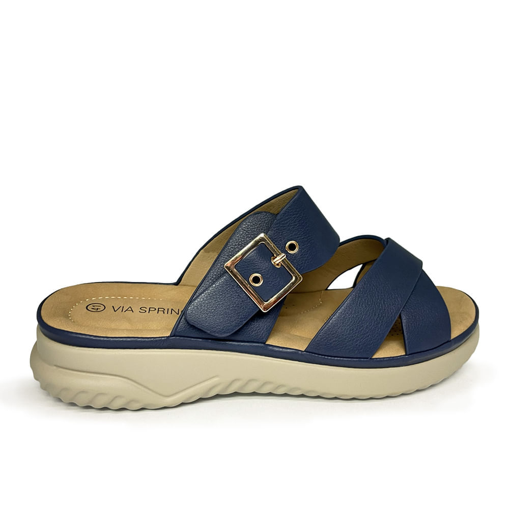 SANDALIAS MUJER MARCA VIA SPRING COLOR AZUL Springstep