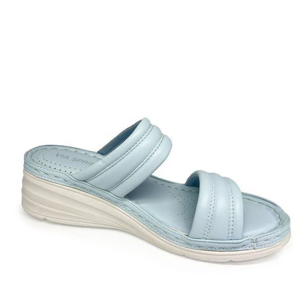 Sandalias Mujer Marca Via Spring Color Azul