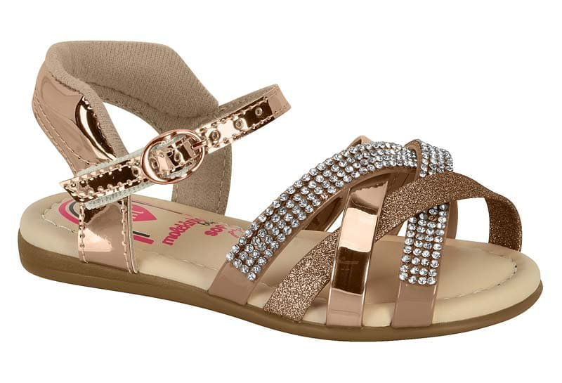 SANDALIAS NI A MARCA MOLEKINHA COLOR ORO ROSADO Springstep