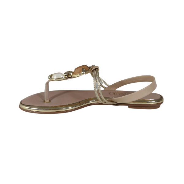 Sandalias Mujer Marca Beira Rio Color Camel/Dorado