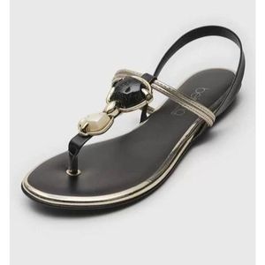 SANDALIAS MUJER MARCA BEIRA RIO COLOR NEGRO/ORO