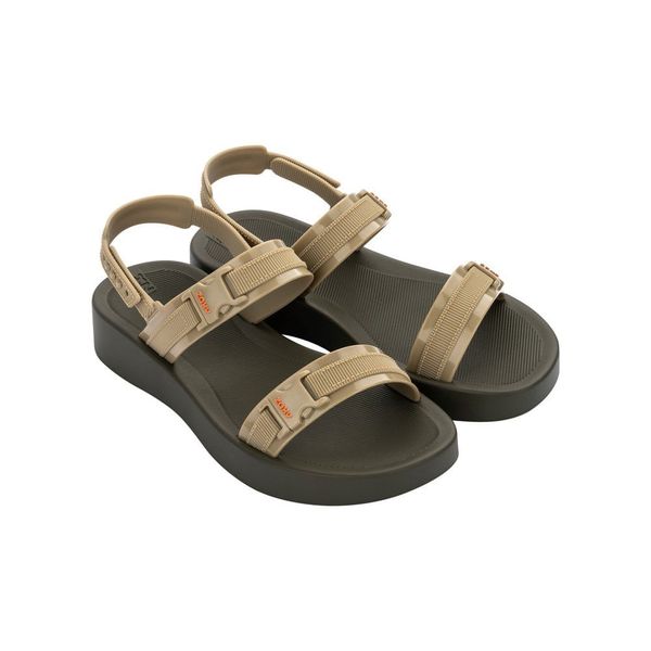 SANDALIAS MUJER MARCA ZAXY COLOR BEIGE/VERDE