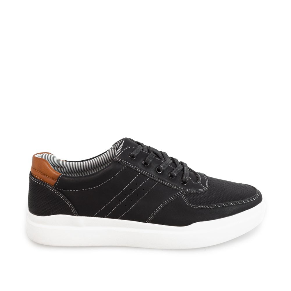Tenis casual negro hombre deals