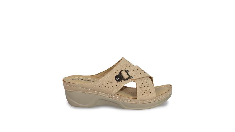 SANDALIAS MUJER MARCA VIA SPRING COLOR BEIGE Springstep