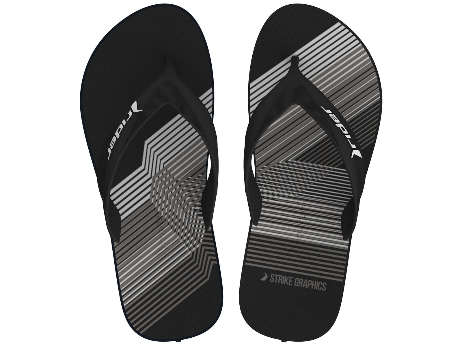 CHANCLAS HOMBRE MARCA RIDER COLOR NEGRO GRIS Springstep