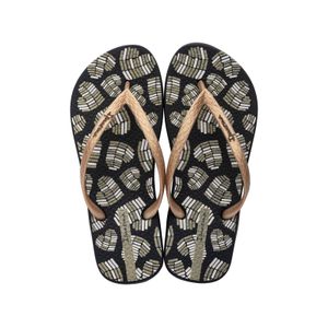 CHANCLAS MUJER MARCA IPANEMA COLOR NEGRO/ORO