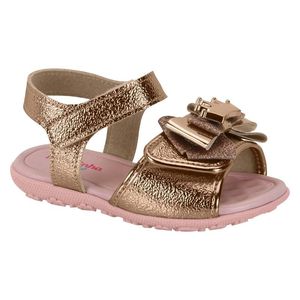 SANDALIAS NIÑA MARCA MOLEKINHA COLOR ORO ROSADO