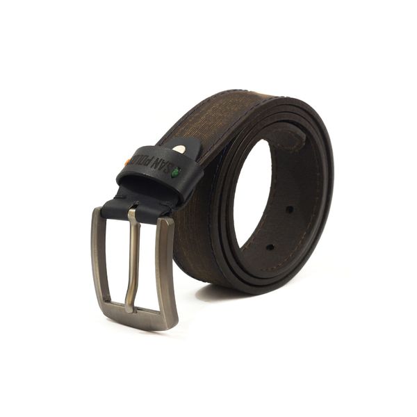 Cinturones Hombre Marca San Polos Color Cafe
