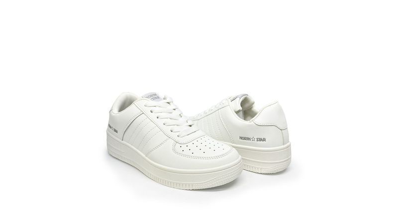 TENIS ESCOLARES MARCA NORTH STAR COLOR BLANCO Springstep