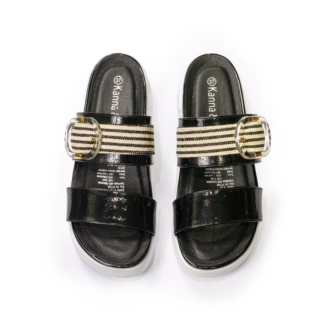 SANDALIAS MUJER MARCA KANNA CO COLOR NEGRO Springstep