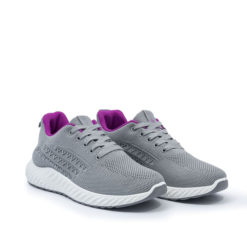 Tenis Running para mujer color gris marca Kanna&CO Talla 44