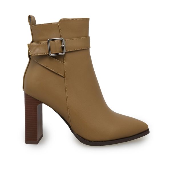 Mujer Botin  Marca Via Spring Color Taupe