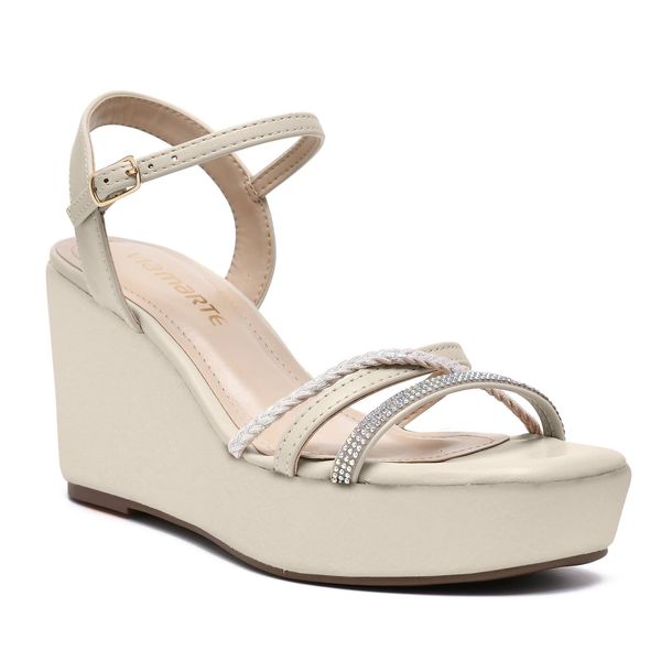 MUJER SANDALIAS MARCA VIA MARTE COLOR BEIGE