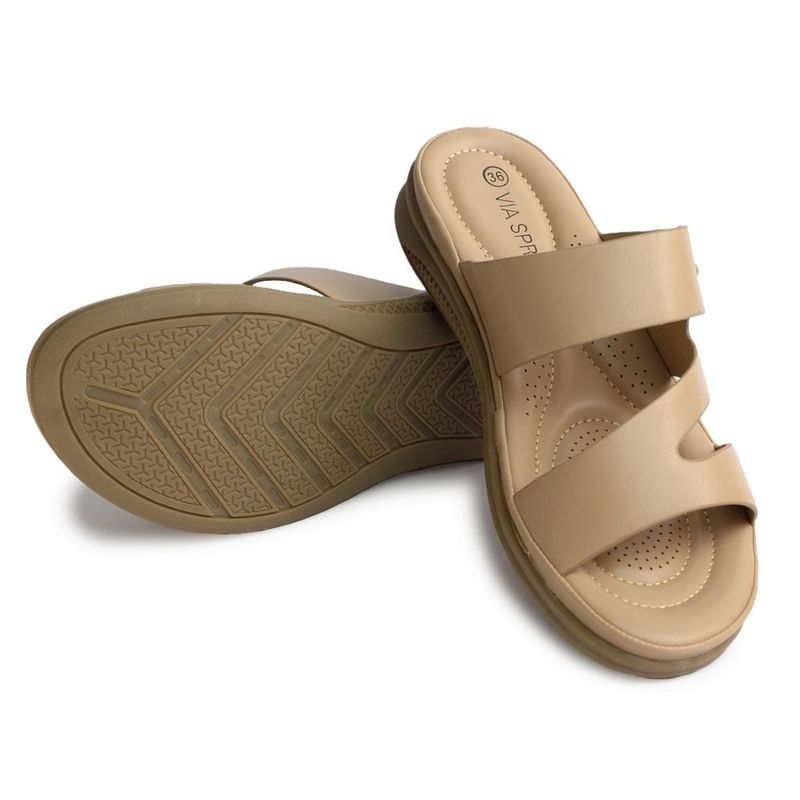 Mujer-Sandalias-Marca-Via-Spring-Color-Beige-Talla-39-5