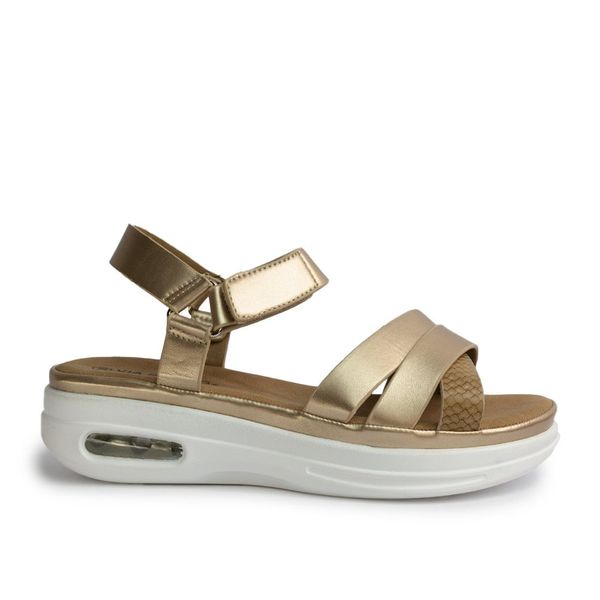 Mujer Sandalias Marca Via Spring Color Dorado