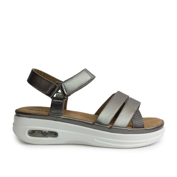 Mujer Sandalias Marca Via Spring Color Plateado