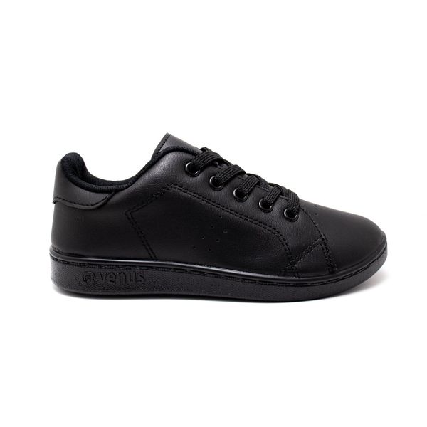 Tenis Escolares Unisex Marca Venus Color Negro/Negro