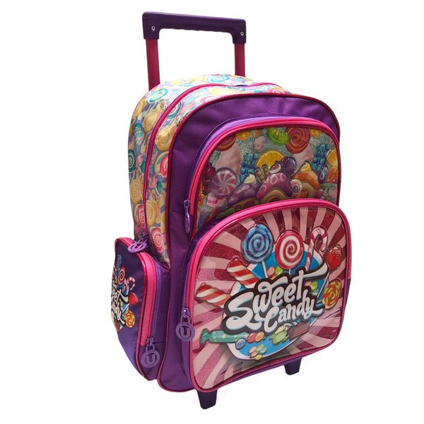 Maleta Ruedas Infantil Escolar Marca Unik Sweet Candy