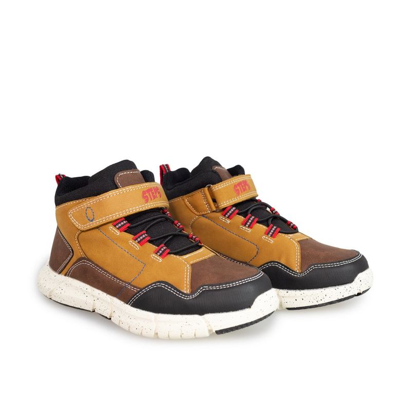 Botines-NiÑo-Marca-Steps-Color-Cafe-Talla-25-3
