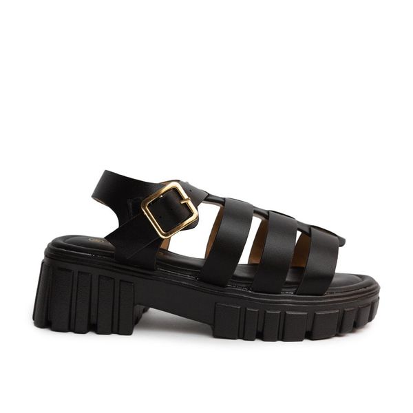 Sandalias Mujer Via Spring Black 4001