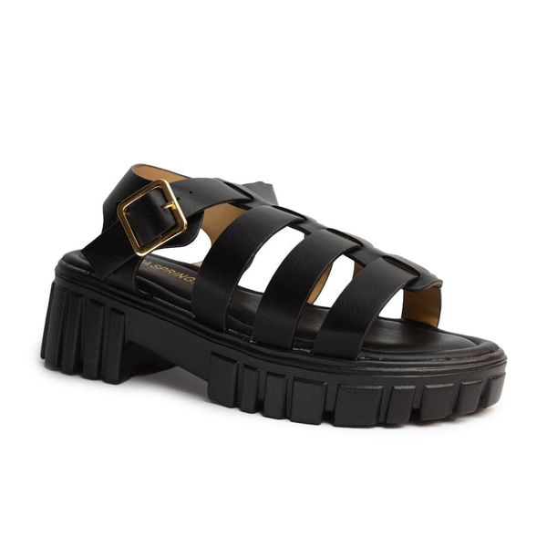 Sandalias Mujer Via Spring Black 4001