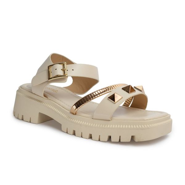 Sandalias Mujer Via Spring Beige 36#