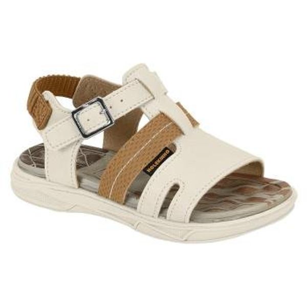 Sandalias Niño Molekinho Blanco Y Café