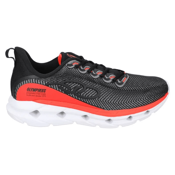 Tenis  Niño Marca Olympikus Negro Rojo