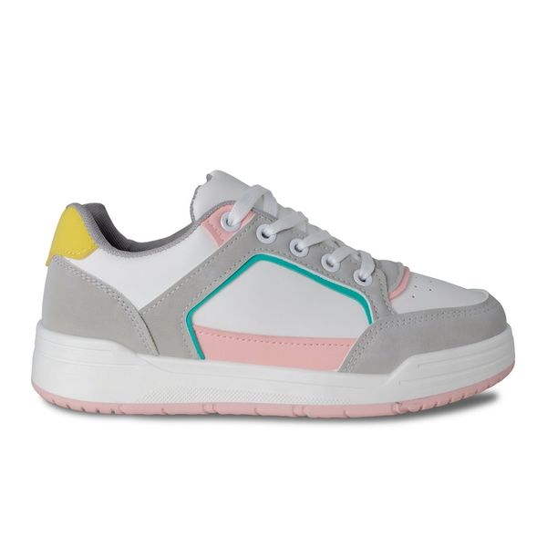 Tenis Casual Mujer Via Spring Blanco Gris