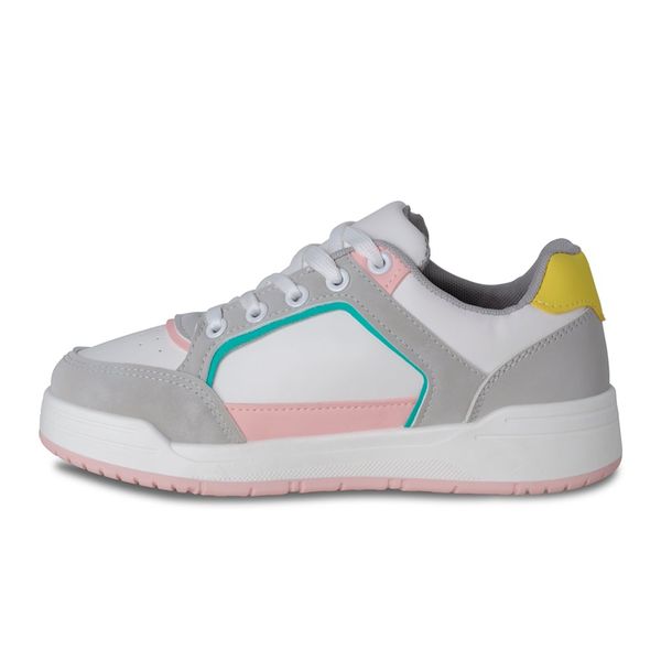 Tenis Casual Mujer Via Spring Blanco Gris