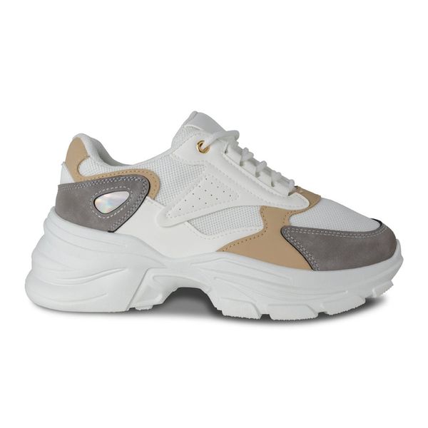 Tenis Casual Mujer Via Spring Blanco Gris