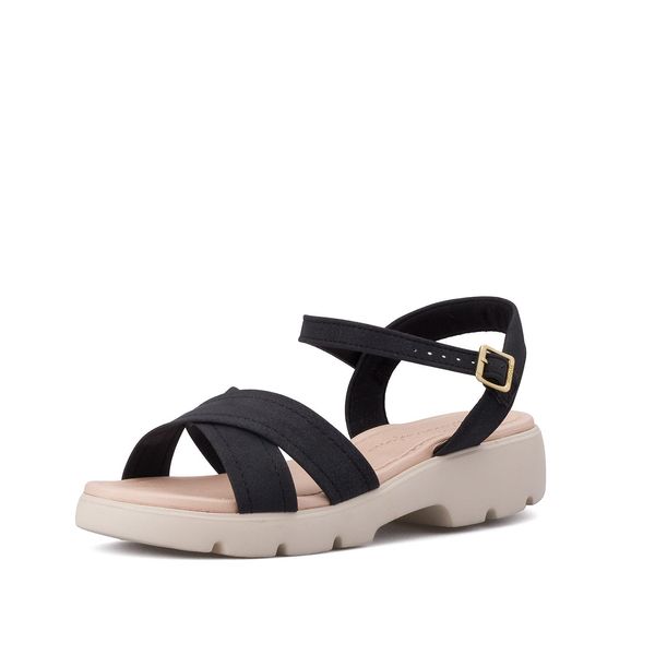 Sandalias Mujer Marca Modare Negro Blanco