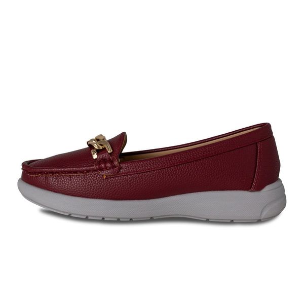 Mocasines Mujer Via Spring Color Vinotinto