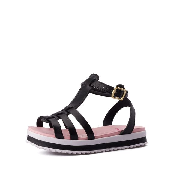 Sandalias Niña Marca Molekinha Negro Rosado