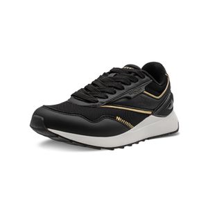 TENIS MUJER MARCA EVERLAST COLOR NEGRO Y DORADO