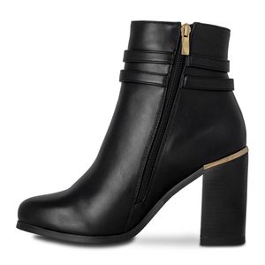 BOTINES MUJER MARCA VIA SPRING COLOR NEGRO