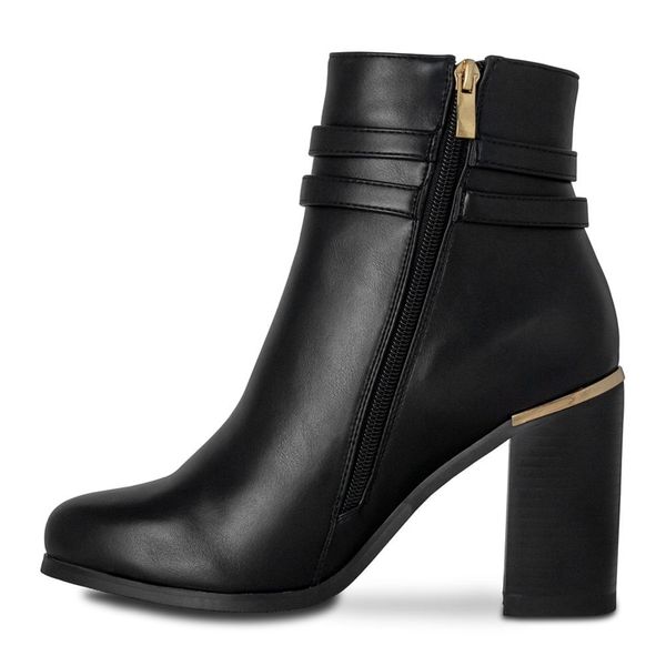 Botines Mujer Marca Via Spring Color Negro