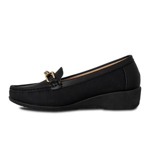 MOCASINES MUJER MARCA VIA SPRING COLOR NEGRO