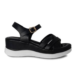 SANDALIAS MUJER MARCA VIA SPRING COLOR NEGRO