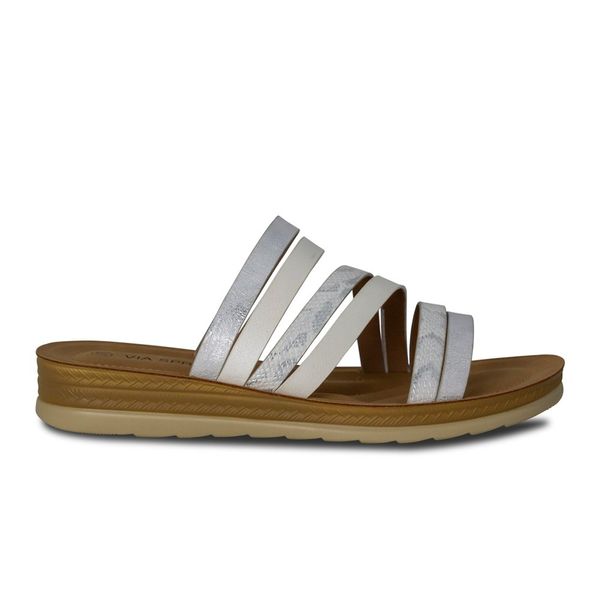 Sandalias Mujer Via Spring Color Cafe/Plateado