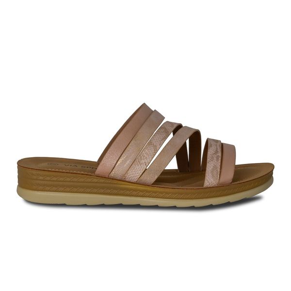 Sandalias Mujer Via Spring Oro Rosa