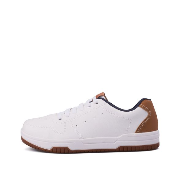 Zapatos Casual Deportivo Hombre Br Sport Color Blanco/Caramelo