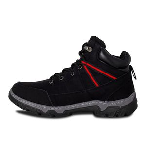 BOTAS HOMBRE MARCA BREAKER COLOR NEGRO CON ROJO